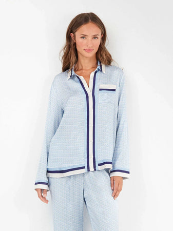 Pigiama Donna Gisela 2/20320S – Set Camicia Monogramma in Raso