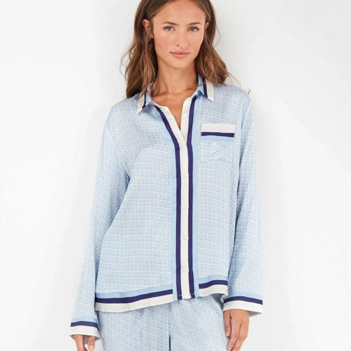 Pigiama Donna Autunno/Inverno Gisela 2/20320S – Set Camicia Monogramma in Raso