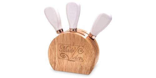 Set formaggio 4pz Madrhelen Legno