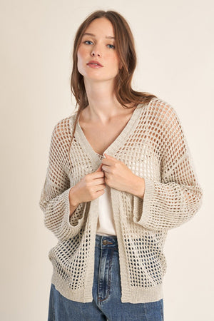 Cardigan lavorato a maglia -Maniche lunghe