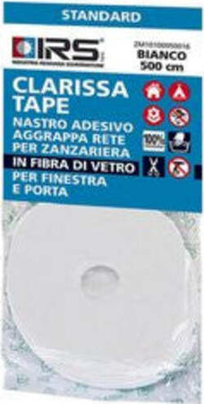 IRS-Nastro-adesivo-zanzariere-Attacca-e-Stacca-CLARISSA-Bianco-5000-x-8-mm