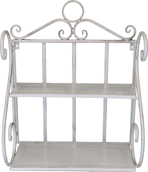 ISABELLE---mensola-2-piani-stile-provenzale-in-ferro-verniciato-Bianco-Milani-Home