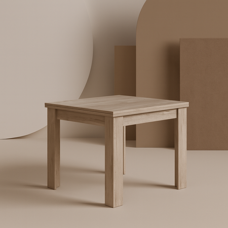 Tavolo "Regulus" con struttura stabile in legno MDF per arredo interno 90/180 x 90 x h 76 cm