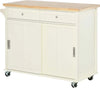 Isola-per-Cucina-per-Utensili-e-Accessori-con-Cassetti,-Armadietto-e-Portasciugamani,-110x49.5x89.5-cm,-Bianco-KY7801-171KY7