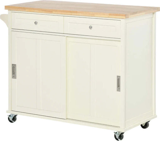 Isola-per-Cucina-per-Utensili-e-Accessori-con-Cassetti,-Armadietto-e-Portasciugamani,-110x49.5x89.5-cm,-Bianco-KY7801-171KY7