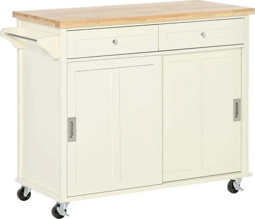 Isola-per-Cucina-per-Utensili-e-Accessori-con-Cassetti,-Armadietto-e-Portasciugamani,-110x49.5x89.5-cm,-Bianco-KY7801-171KY7