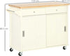 Isola-per-Cucina-per-Utensili-e-Accessori-con-Cassetti,-Armadietto-e-Portasciugamani,-110x49.5x89.5-cm,-Bianco-KY7801-171KY7