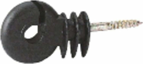Isolatore nero ad anello con vite per legno ø 6mm confezione da 25 pezzi