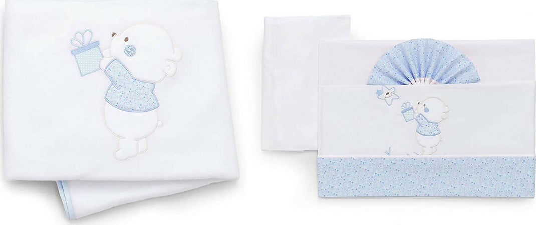 Italbaby Completo Di Lenzuoline Ricamate Per Lettino + Copertina In Pile, Lettino Di Legno Culla Con Disegni Fantasia Casa e cucina/Tessili per la casa/Biancheria per la cameretta/Lenzuola e federe/Set di lenzuola e federe Sanitaria Gioia del Bimbo - Villa San Giovanni, Commerciovirtuoso.it