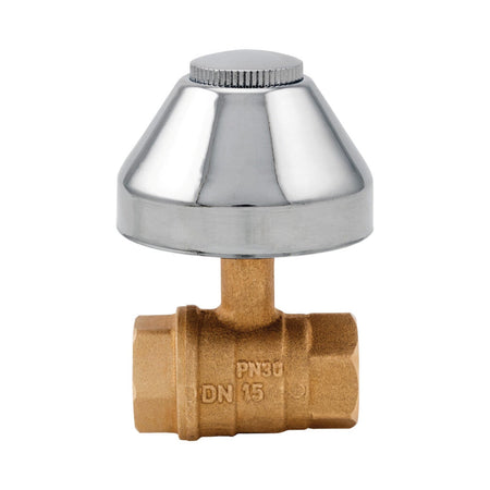 Valvola a sfera ad incasso con cappuccio da 1/2" attacco femmina/femmina