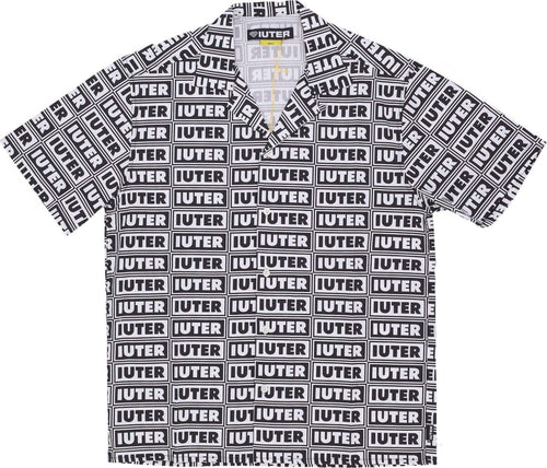 IUTER-Camicia-Manica-Corta-Uomo-Panel-S/s-Shirt-White-da-uomo
