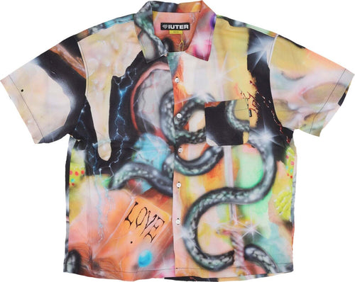 IUTER-Camicia-Manica-Corta-Uomo-Slime-S/s-Shirt-Multicolor-da-uomo