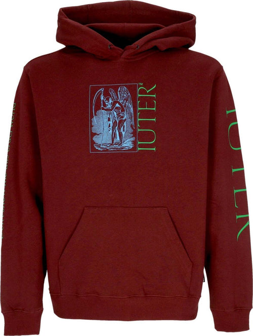 IUTER-Felpa-Cappuccio-Uomo-Cruel-World-Hoodie-Burgundy-da-uomo