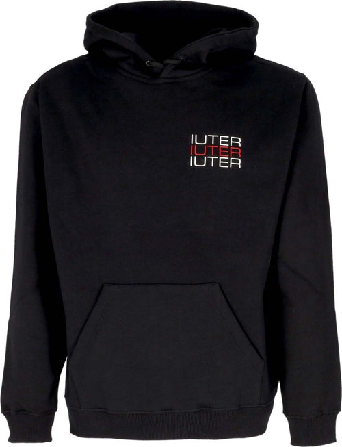 IUTER-Felpa-Cappuccio-Uomo-Spine-Skulls-Hoodie-Black-da-uomo