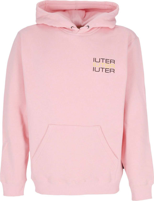 IUTER-Felpa-Cappuccio-Uomo-Spine-Skulls-Hoodie-Pink-da-uomo