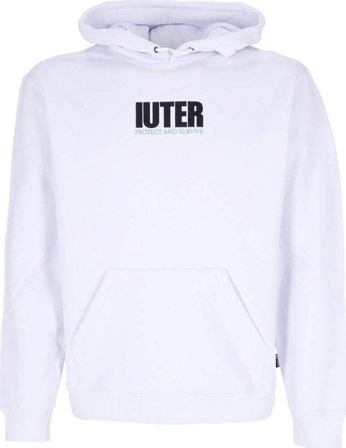 IUTER-Felpa-Cappuccio-Uomo-Stay-Alive-Hoodie-White-da-uomo