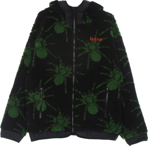 IUTER-Felpa-Cappuccio-Zip-Uomo-Spider-Fur-Zip-Hoodie-Black-da-uomo