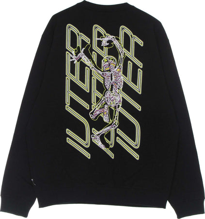 IUTER-Felpa-Girocollo-Uomo-Skeleton-Crewneck-Black-da-uomo