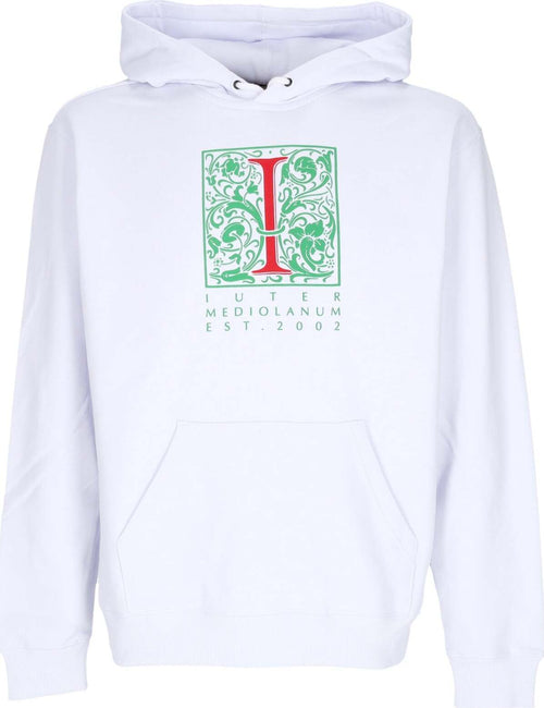 IUTER-Felpa-Leggera-Cappuccio-Uomo-Mediolanum-Hoodie-White-da-uomo
