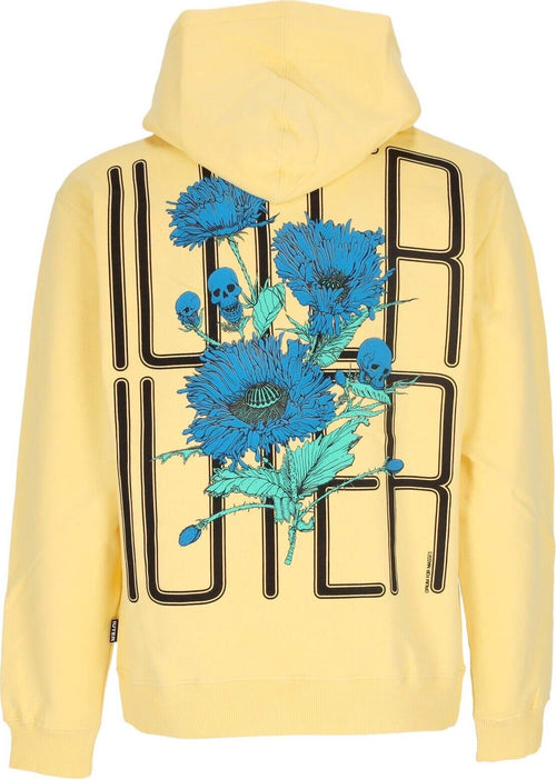 IUTER-Felpa-Leggera-Cappuccio-Uomo-Spine-Skulls-Hoodie-Canary-Yellow-da-uomo