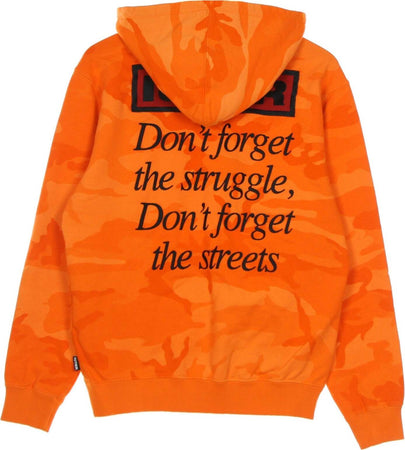 IUTER-Felpa-Leggera-Cappuccio-Uomo-Struggle-Camo-Hoodie-Orange-da-uomo