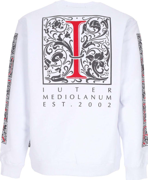 IUTER-Felpa-Leggera-Girocollo-Uomo-Mediolanum-Crewneck-White-da-uomo