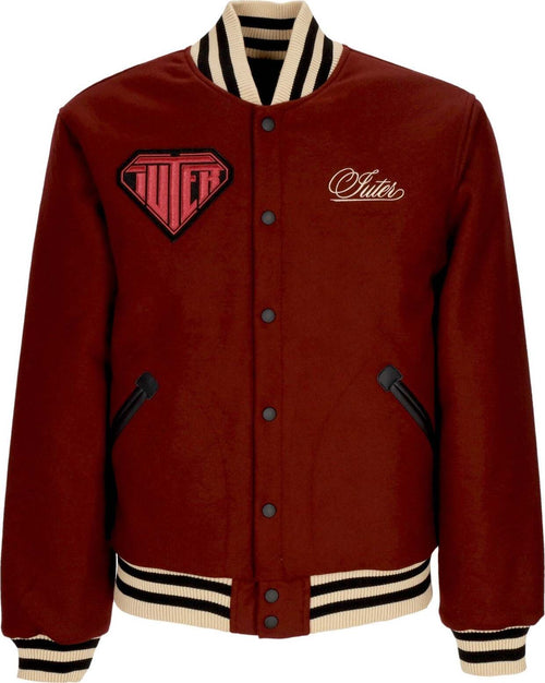 IUTER-Giubbotto-College-Uomo-Family-Varsity-Burgundy-da-uomo