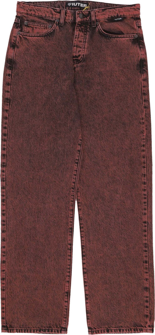 IUTER-Jeans-Uomo-Loose-Denim-Pants-Brick-da-uomo