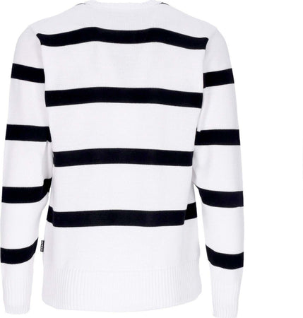 IUTER-Maglione-Leggero-Uomo-Stripes-L/s-Jumper-White-da-uomo