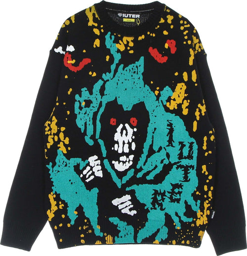 IUTER-Maglione-Uomo-Possessed-Jumper-Black-da-uomo
