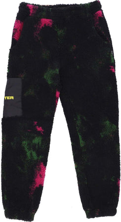 IUTER-Orsetto-Uomo-Tie-Dye-Fur-Pant-Black-da-uomo