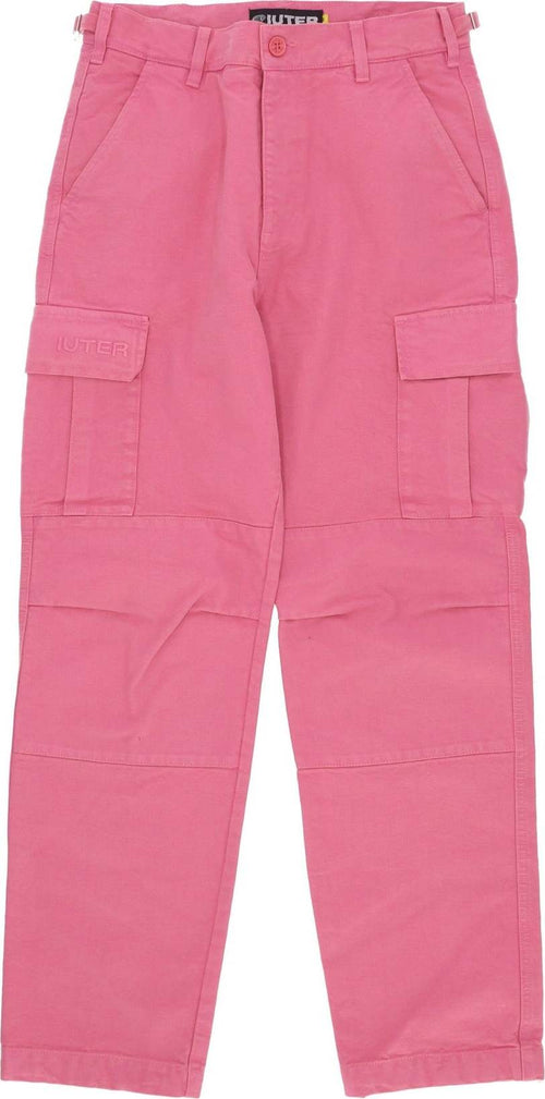 IUTER-Pantalone-Lungo-Uomo-Cargo-Canvas-Pink-da-uomo