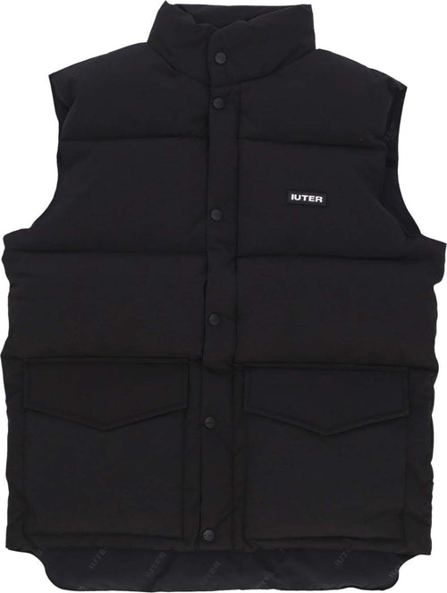 IUTER-Piumino-Smanicato-Uomo-Puff-Vest-Black-da-uomo
