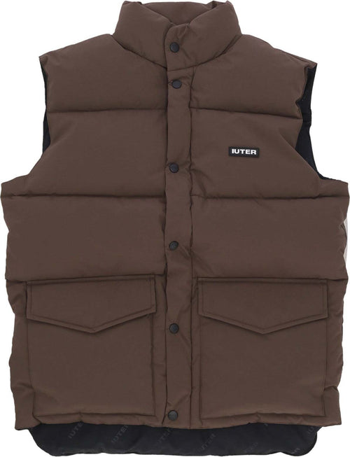 IUTER-Piumino-Smanicato-Uomo-Puff-Vest-Brown-da-uomo
