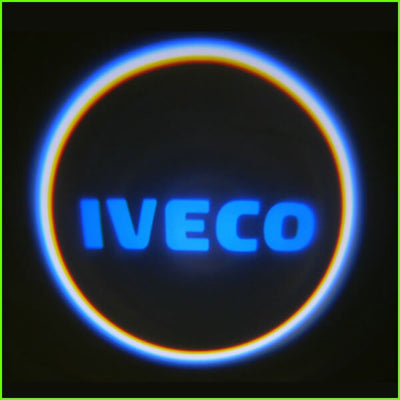 KIT LUCI LED LOGO PROIETTORI IVECO SOTTOPORTA CORTESIA UNIVERSALI TUNING
