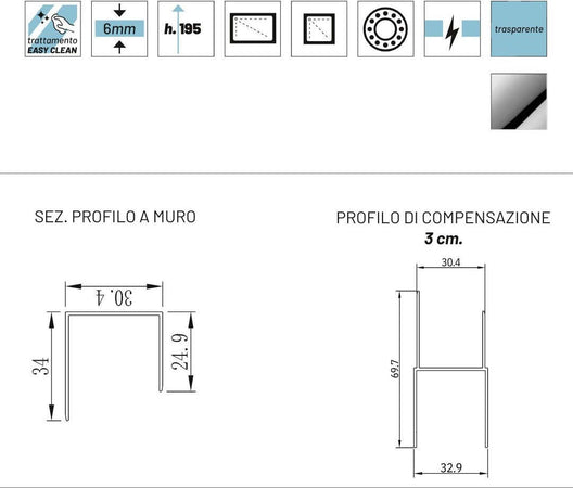 Ix-Box-Shower-Porta-Doccia-Scorrevole-Calla-S116-Cristallo-6-millimetri-Chrome