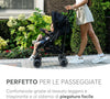 KIKKABOO Passeggino BEETLE - Passeggino da viaggio omologato fino a 22 kg - Pieghevole, Leggero, Compatto, colore NERO - telaio in alluminio, Chiusura Compatta, Schienale Reclinabile e Regolabile, Poggiagambe
