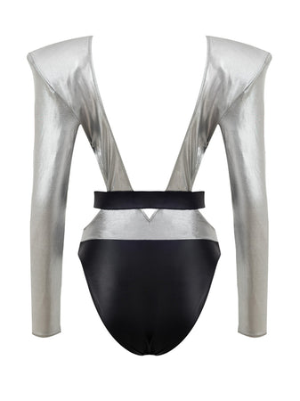 Dolce &amp; Gabbana Costume Maniche Lunghe Silver da donna