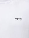 COPERNI T-Shirt in Bianco Ottico con Logo Coperni da donna