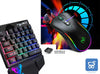 J300+V400 Tastiera e Mouse Combo RGB Illuminazione Programmabile Gaming Mouse+Tastiera da Gioco con una sola mano
