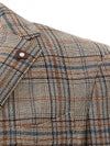 Lardini Giacca Check Tortora da uomo