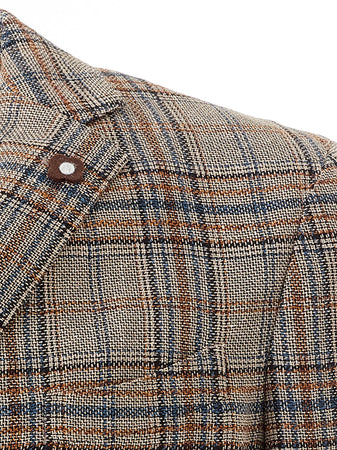Lardini Giacca Check Tortora da uomo