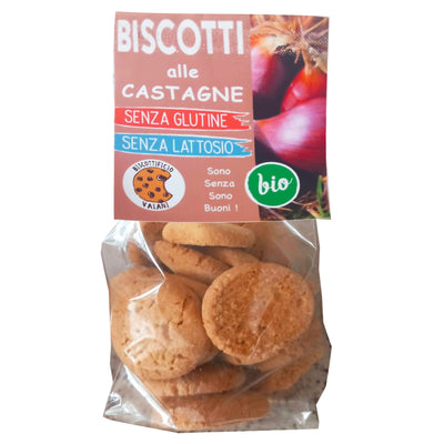 4 Pacchetti Di Biscotti Bio Alla Castagne Senza Glutine Ne Lattosio 200g
