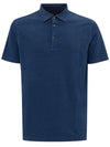 Corneliani Polo manica corta blu navy da uomo