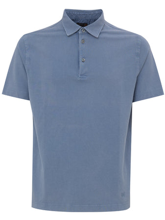 Corneliani Polo manica corta celeste da uomo