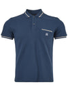 Corneliani Polo in Piquet Blu da uomo
