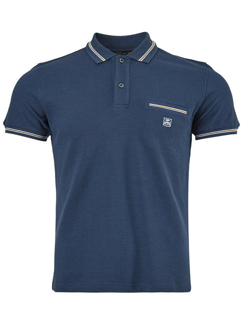 Corneliani Polo in Piquet Blu da uomo