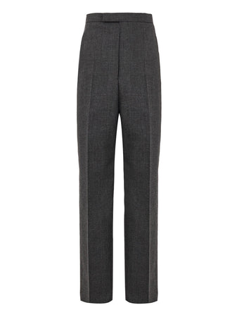 Thom Browne Pantaloni Sartoriali in Lana Grigia da uomo