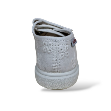 Sneakers Bambina Bianco Sangallo VUL-LADI con Velcro – Scarpe Casual Scuola Taglie 21-30