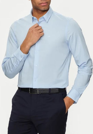 calvin klein CAMICIA POPLIN STRETCH SLIM SHIRT da uomo